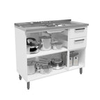 Cozinha Completa em Aço com Pia 2 Gavetas Múltipla Bertolini