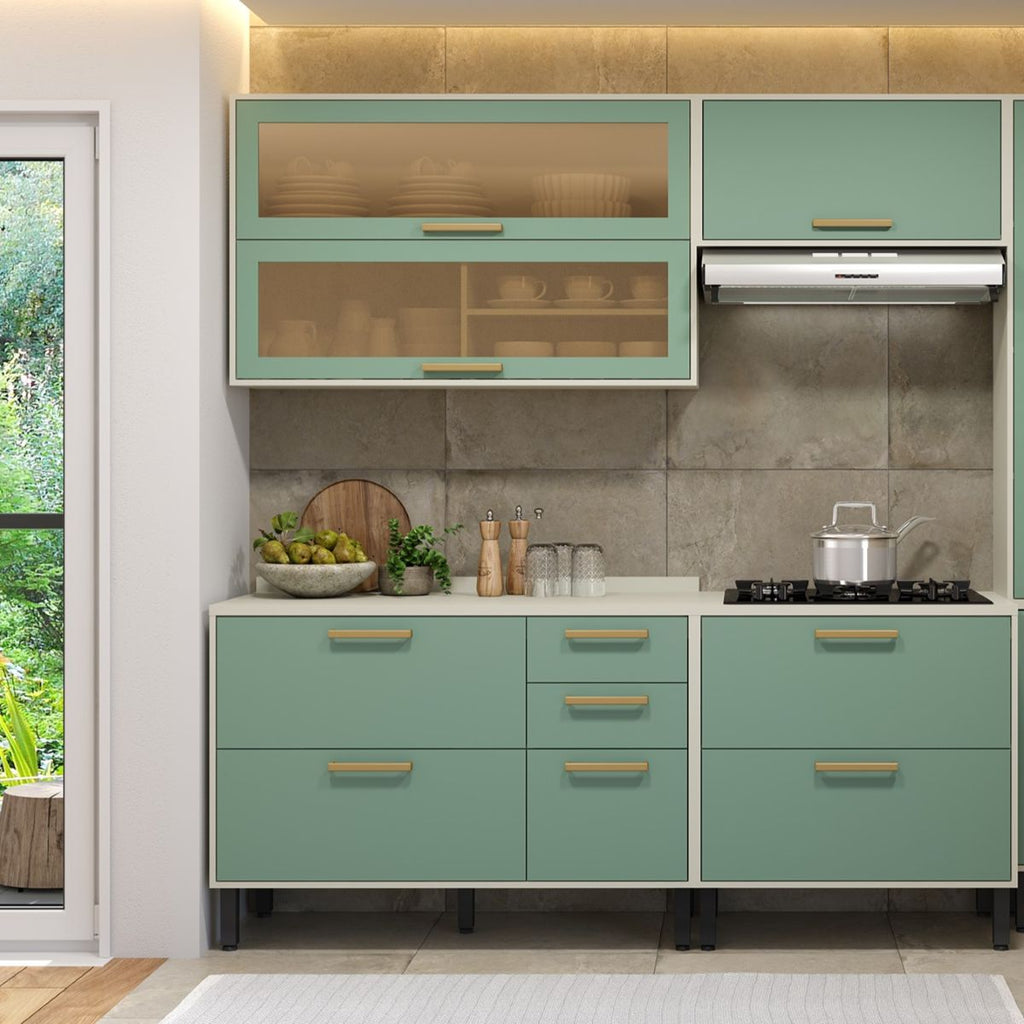 Cozinha Compacta em Madeira 4 peças com Tampo Bossa Nova Bertolini