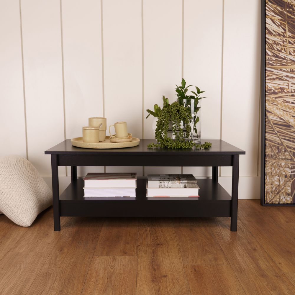 Mesa de Centro Retangular em Madeira 96 cm para Sala de Estar