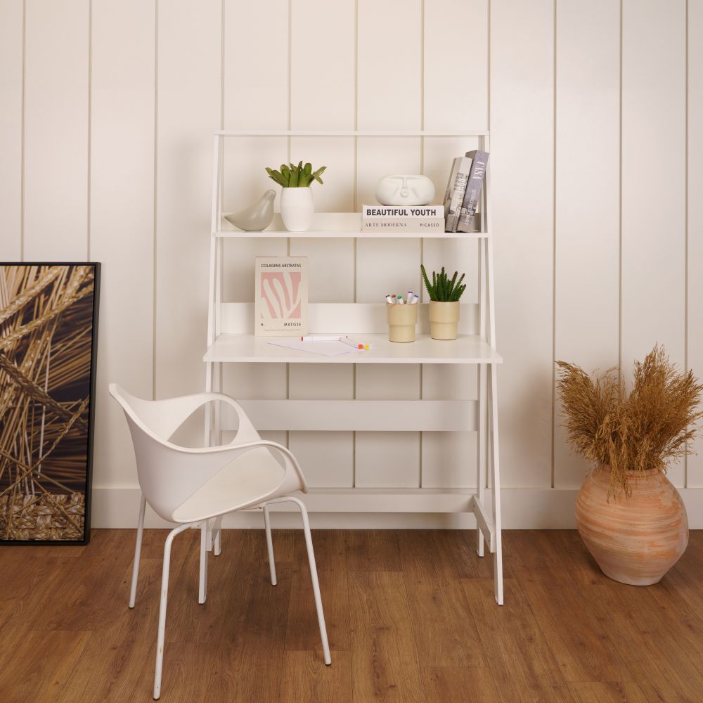 Escrivaninha tipo Escada com prateleira Home Office em Madeira