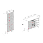 Cozinha Completa de Canto em Aço 9 Peças Bella Bertolini
