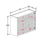 Armário Aéreo Alto para Cozinha em Aço 2 Portas Múltipla Bertolini