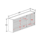 Cozinha Completa em Aço com Tampo 2 Gavetas 14 Portas Bella Bertolini