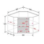 Armário de Cozinha Canto em Aço 1 Porta Evidence Bertolini