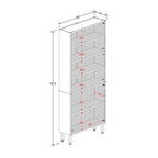 Armário Paneleiro Cozinha em Aço 6 Portas Evidence Bertolini