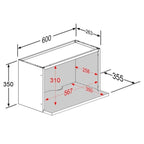Armário de Cozinha em Aço e MDP 60cm para Microondas Bella Bertolini