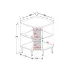 Balcão de Cozinha Canto em Aço com Tampo 1 Porta Evidence Bertolini