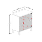 Balcão de Cozinha em Aço com Tampo 2 Portas Gourmet Bertolini