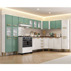 Cozinha Completa de Canto em Aço 9 Peças Bella Bertolini