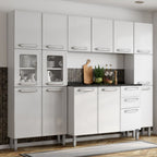 Cozinha Completa em Aço com Tampo MDP 15 Ptas 2 Gav Evidence Bertolini