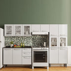 Cozinha Completa em Aço 14 Portas 2 Gavetas Evidence Bertolini