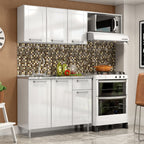 Cozinha Completa em Aço com Pia 6 Portas Múltipla Bertolini