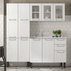 Cozinha Completa em Aço com Pia 2 Gavetas Múltipla Bertolini