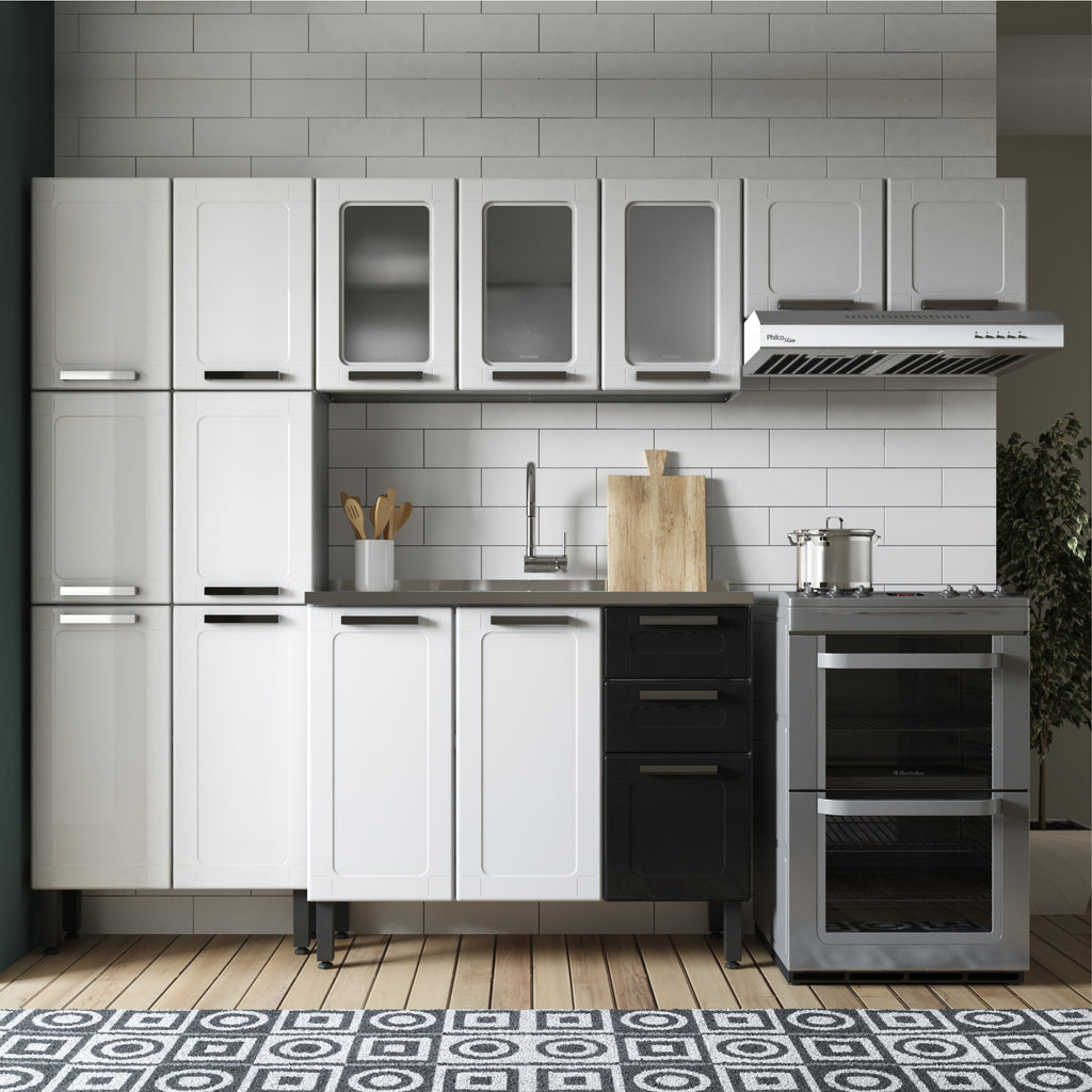 Cozinha Completa em Aço com Pia 2Gav 14Ptas Múltipla Bertolini