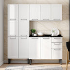 Cozinha Completa em Aço 12 Portas 2 Gavetas Múltipla Bertolini