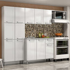 Cozinha Completa em Aço com Pia 12 Portas 1 Gaveta Múltipla Bertolini