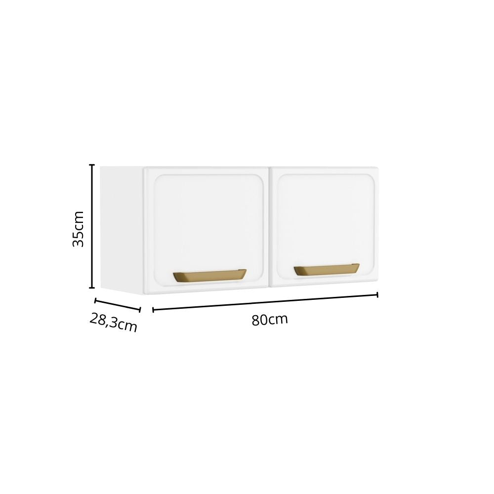 Cozinha Completa em Aço 11 Portas 2 Gavetas com Tampos em MDP Bella Bertolini