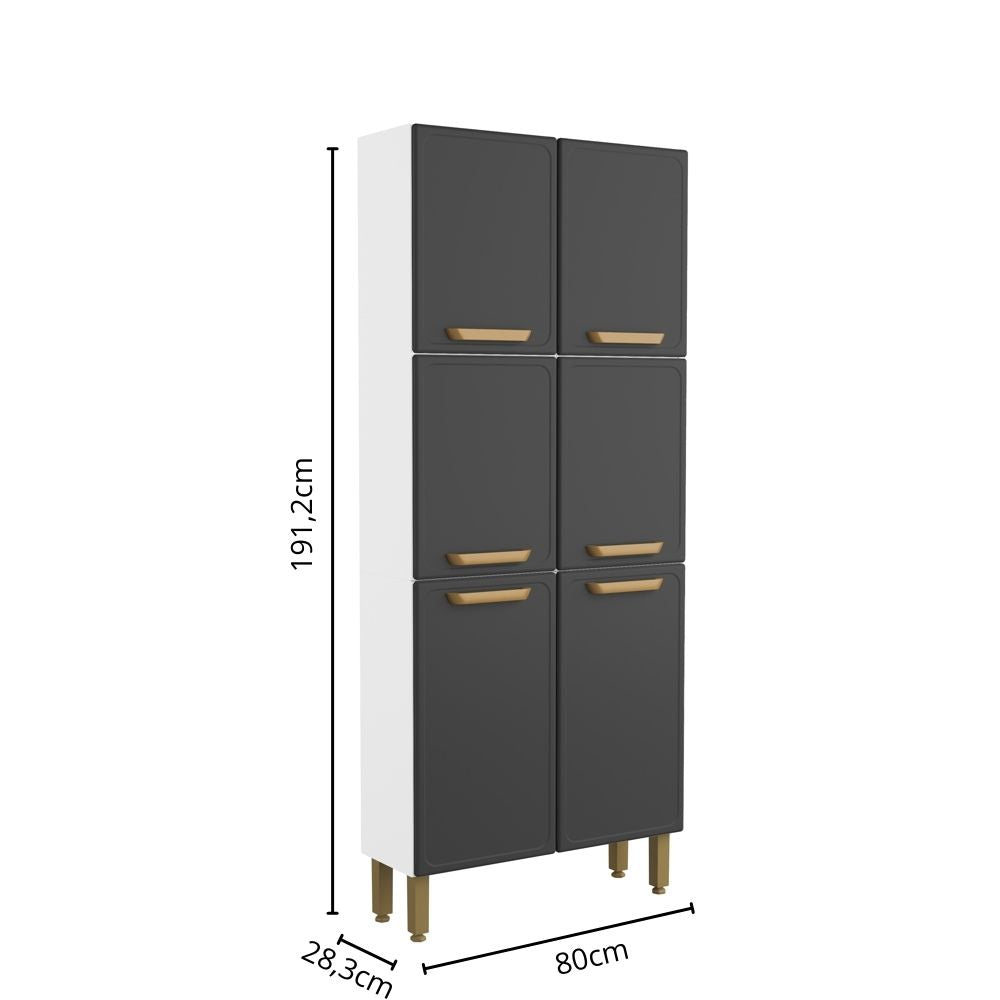 Cozinha Completa em Aço com Pia 2 Gavetas 14 Portas Bella Bertolini