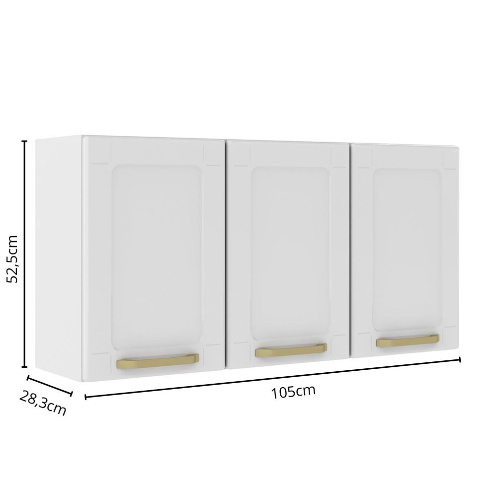 Armário de Cozinha Compacto 2 Gavetas 6 Portas Colors Bertolini