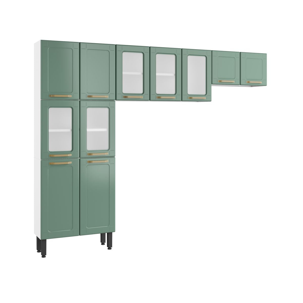 Cozinha Completa Compacta de Aço 11 Portas Colors Bertolini