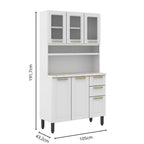 Cozinha Compacta de Aço com 6 Portas Colors Bertolini