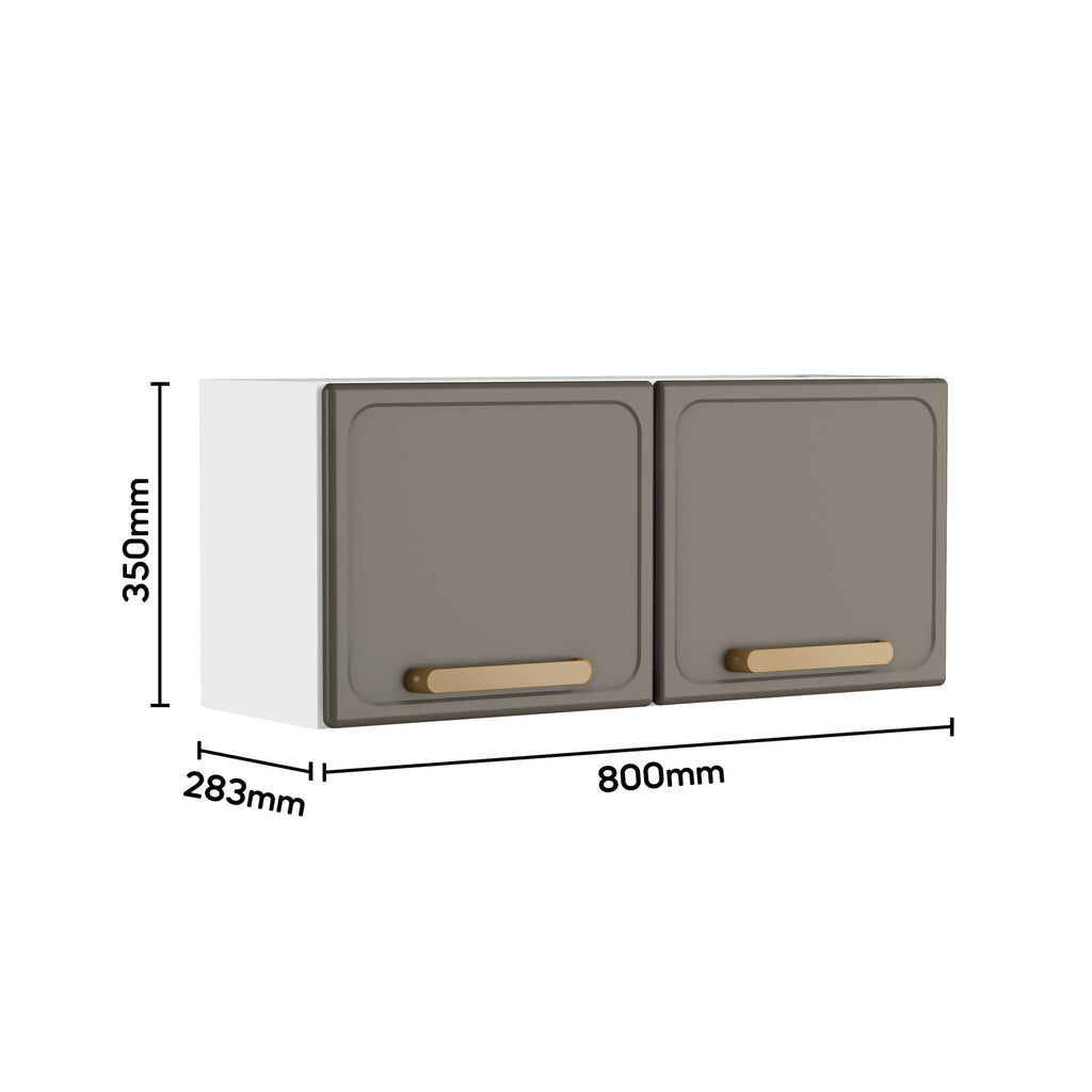 Armário Aéreode Cozinha Aço 80 cm 2 Portas Essência Bertolini