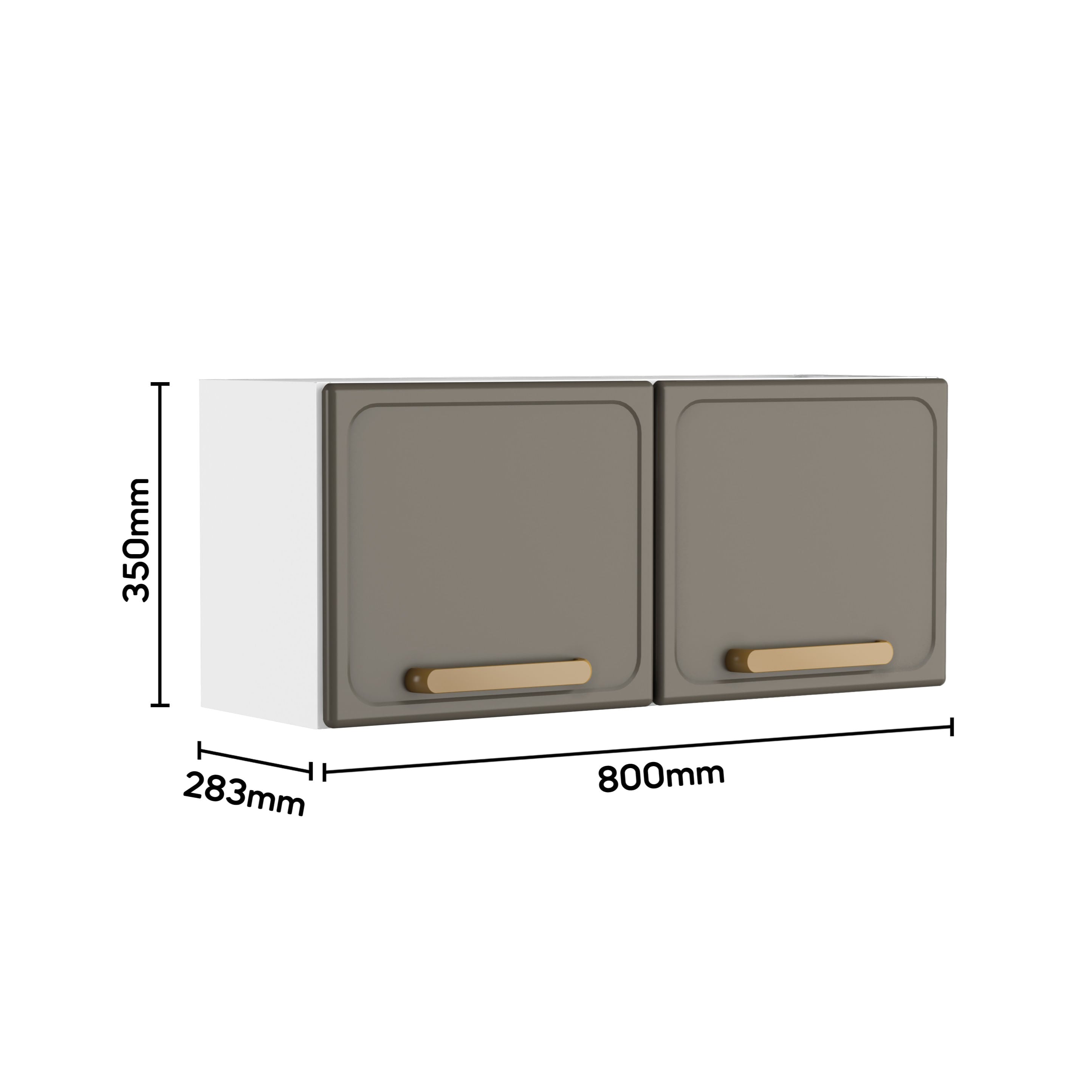 Armário Aéreode Cozinha Aço 80 cm 2 Portas Essência Bertolini