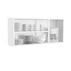 Armário Aéreo de Cozinha em Aço 3 Portas de Vidro Bella Bertolini