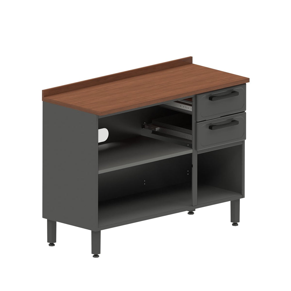 Cozinha Completa em Aço com Tampo MDP 14 Portas 2 Gavetas Estilo Bertolini