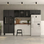 Cozinha de Aço Compacta 3 Peças Estilo Bertolini