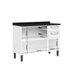 Cozinha Compacta em Aço 3 Peças 9 Portas 2 Gavetas Evidence Bertolini