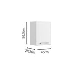 Armário Aéreo Alto para Cozinha em Aço 1 Porta Gourmet Bertolini