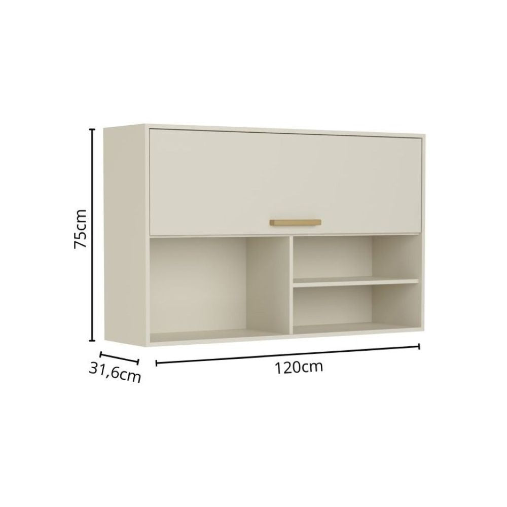 Cozinha Completa 340 cm 7 Gavetas Bossa Nova Bertolini