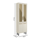 Cristaleira com 4 Portas 2 Vidros Bossa Nova Bertolini