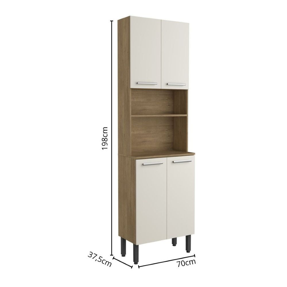 Cozinha Completa em Madeira 2 Gavetas 9 Portas Samba Bertolini