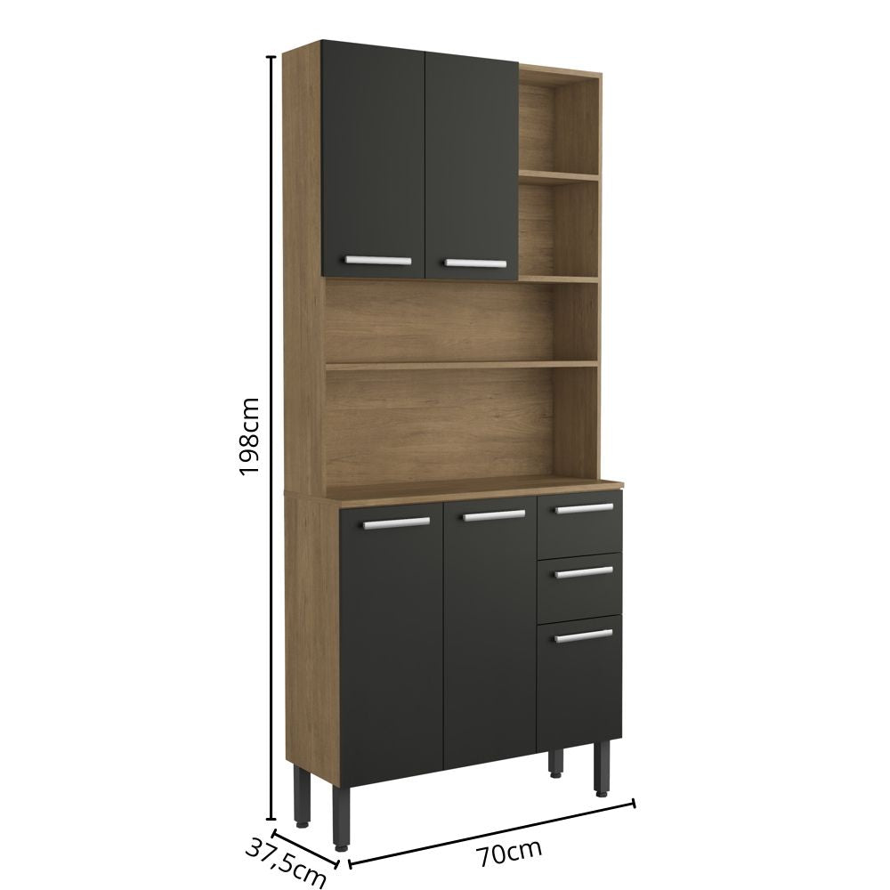 Cozinha Compacta 5 Portas 2 Gavetas Samba Bertolini