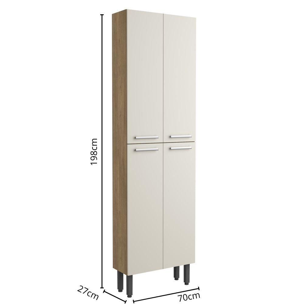 Armário Paneleiro Cozinha com 4 Portas Samba Bertolini