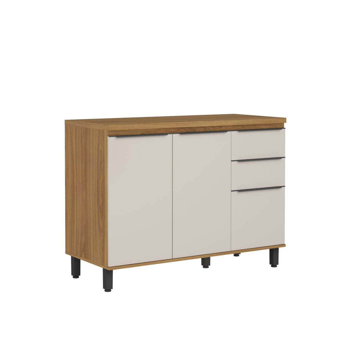 Balcão de Cozinha com Tampo 2 Portas 3 Gavetas Serena Bertolini