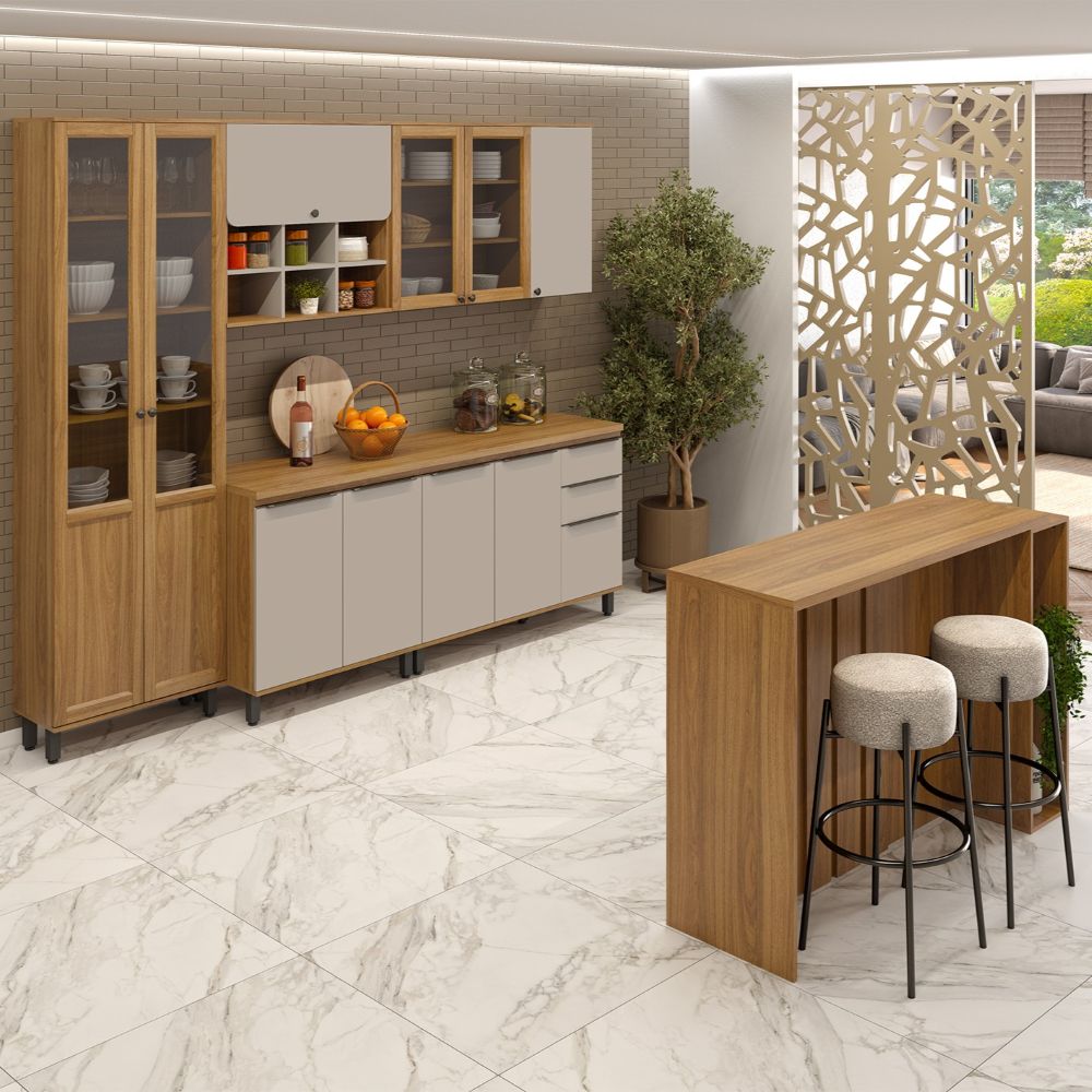 Cozinha Completa com Bancada Gourmet 6 peças Serena Bertolini