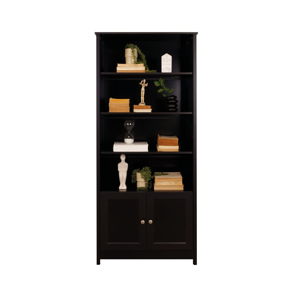 Estante Decorativa em Madeira 80 cm com 4 Prateleiras 2 Portas