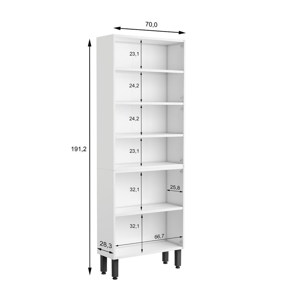 Cozinha Completa em Aço 14 Portas 2 Gavetas Evidence Bertolini
