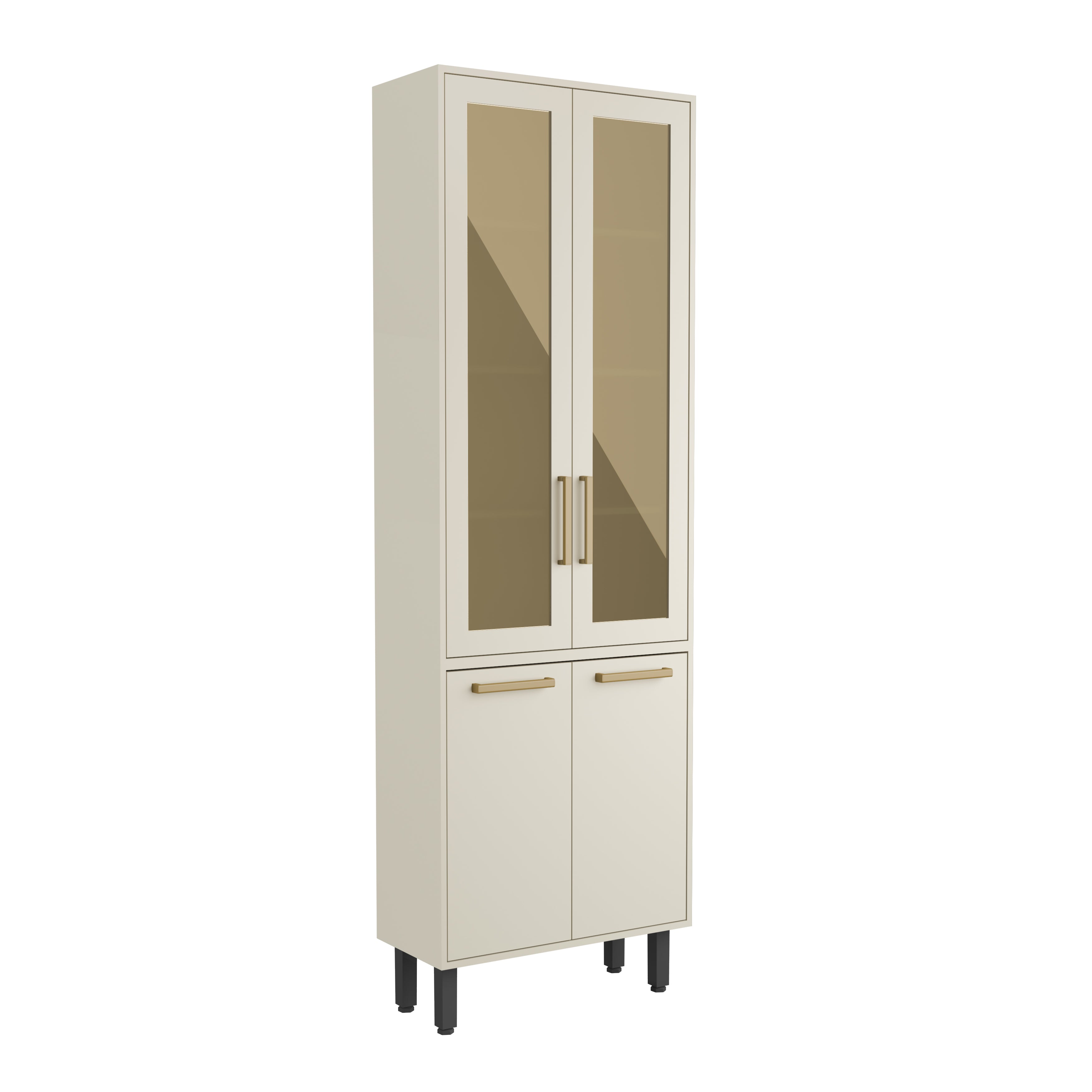 Cristaleira com 4 Portas 2 Vidros Bossa Nova Bertolini