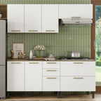 Cozinha Completa em Madeira 8 Portas 3 Gavetas Axé Bertolini