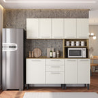 Cozinha Completa em Madeira 2 Gavetas 9 Portas Samba Bertolini