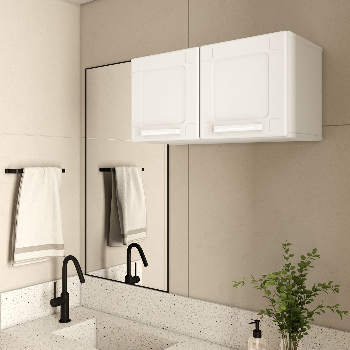 Armário Aéreo Multiuso 2 Portas 70 cm Bertolini