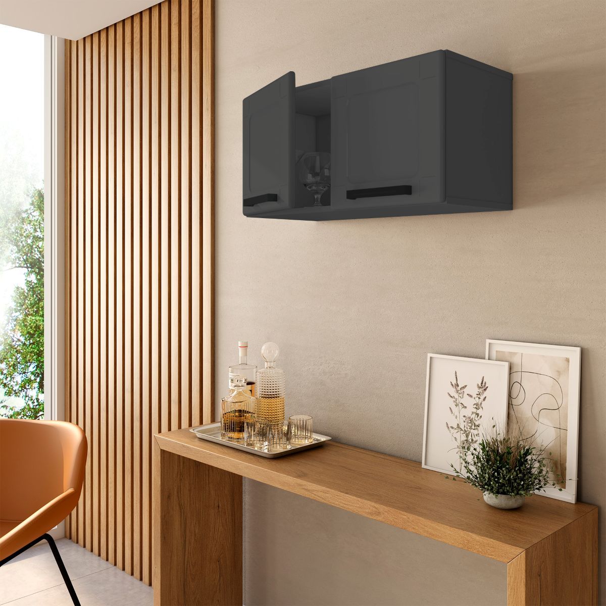 Armário Aéreo Multiuso 2 Portas 70 cm Bertolini