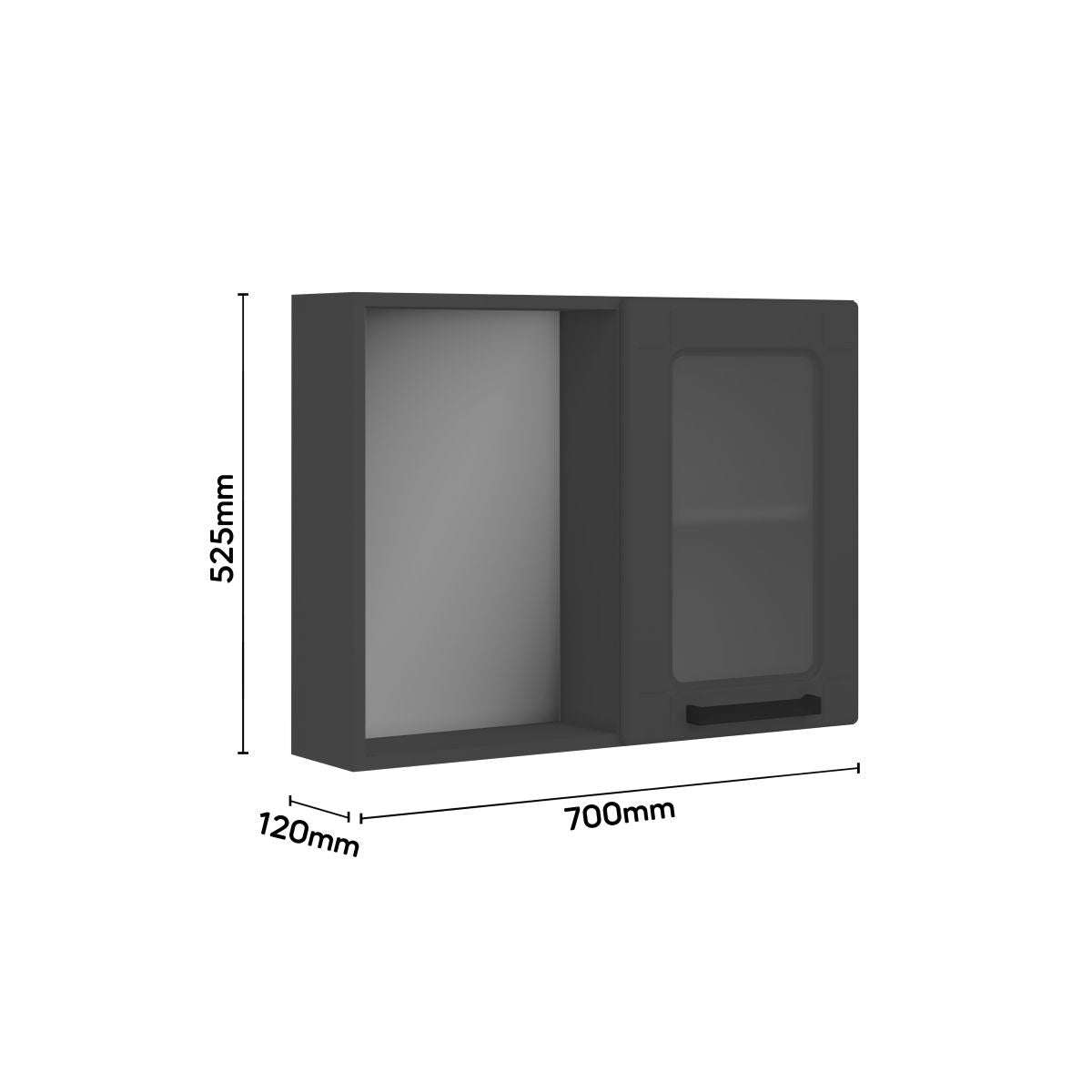 Armário de Banheiro 70 cm com Espelho 1 Porta Bertolini