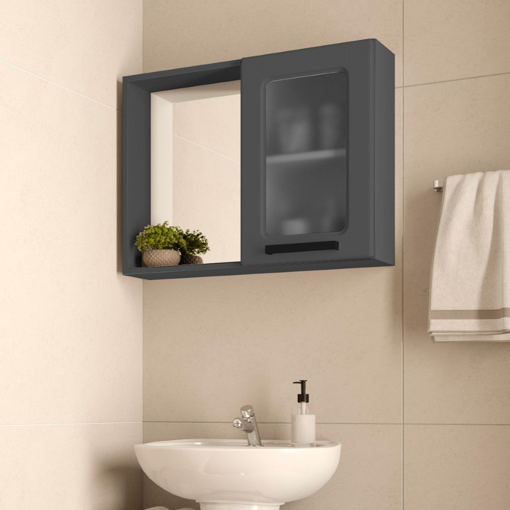 Armário de Banheiro 70 cm com Espelho 1 Porta Bertolini