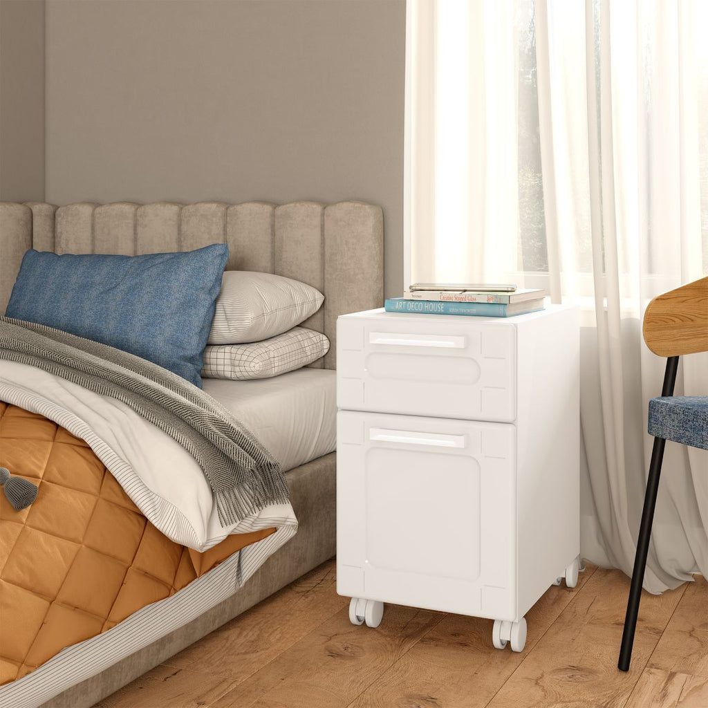 Balcão Multiuso com rodízios 35 cm 1 Porta 1 Gaveta Bertolini