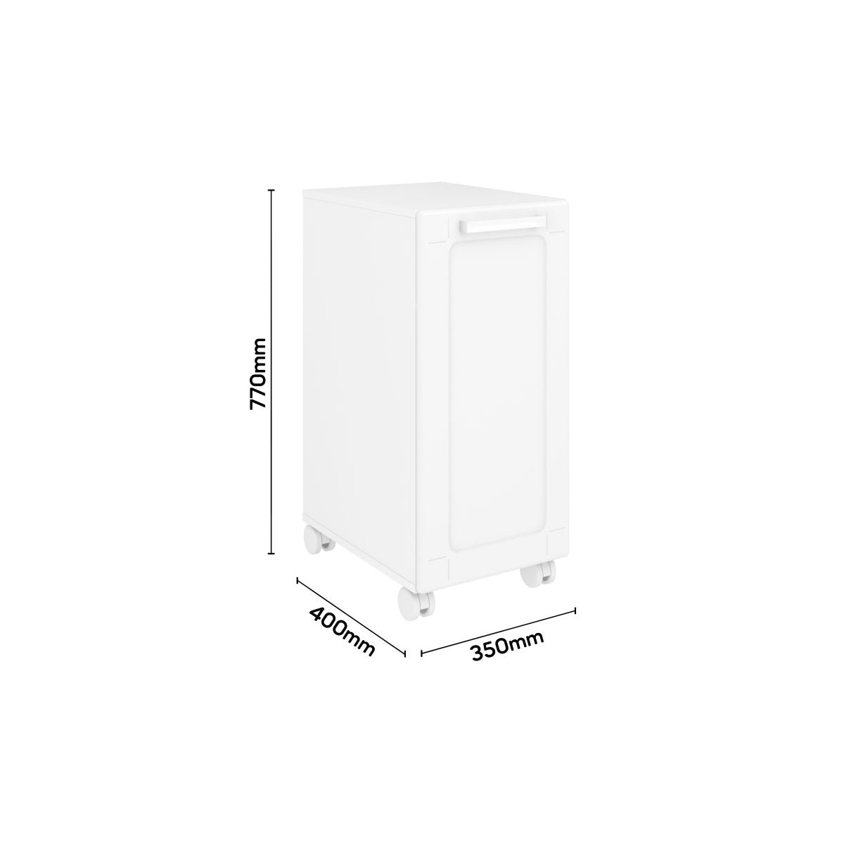 Balcão Multiuso com rodízios 35 cm 1 Porta Bertolini